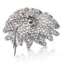 Vintage Floral Motif Diamond Platinum Lapel Pin Brooch Pendant