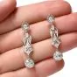 Vintage Diamond Gold Dangle Drop Earrings