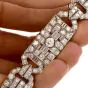 Antique Art Deco Diamond Platinum Filigree Bracelet