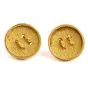 Estate Rope Button 18K Yellow Gold Men’s Cufflinks