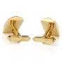 Estate Satin 18K Yellow Gold Rectangle Dome Men’s Cufflinks 