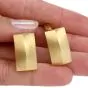 Estate Satin 18K Yellow Gold Rectangle Dome Men’s Cufflinks 