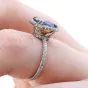 GIA 3.97 Carats Kashmir Blue Sapphire Diamond Platinum Engagement Ring 