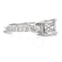 Tacori Diamond Platinum 3 Stone Engagement Semi-mount Ring