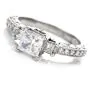 Tacori Diamond Platinum 3 Stone Engagement Semi-mount Ring