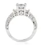 Tacori Diamond Platinum 3 Stone Engagement Semi-mount Ring