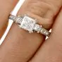Tacori Diamond Platinum 3 Stone Engagement Semi-mount Ring