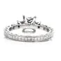 Tacori Diamond Platinum 3 Stone Eternity Engagement Semi-mount Ring