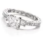 Tacori Diamond Platinum 3 Stone Eternity Engagement Semi-mount Ring
