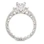 Tacori Diamond Platinum 3 Stone Eternity Engagement Semi-mount Ring