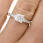 Tacori Diamond Platinum 3 Stone Eternity Engagement Semi-mount Ring