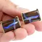 Estate Boulder Opal 18K Yellow Gold Men’s Cufflinks 