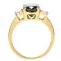 18K Diamond GIA Certified 3.12 Carat Tsavorite 3 Stone Engagement Ring
