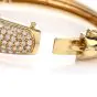 Estate 18K Diamond Sapphire Emerald Ruby  Gold Bangle Bracelet