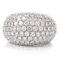 Estate Pave Diamond 18K Dome Cocktail Ring