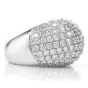 Estate Pave Diamond 18K Dome Cocktail Ring