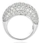 Estate Pave Diamond 18K Dome Cocktail Ring