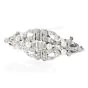 Antique Art Deco Diamond Pearl Platinum Double Clip Brooch Pin