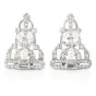 Antique Art Deco Diamond Pearl Platinum Double Clip Brooch Pin
