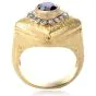 Vintage Buccellati Diamond Sapphire 18K Statement Ring - Dover Jewelry