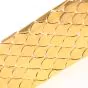 Vintage Retro 18K Yellow Gold Wide Fish Scales Link Bracelet |DoverJewelry|