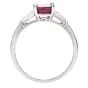 Natural GIA Ruby Diamond Platinum Engagement RIng