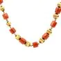 Estate Red Coral 32 Inches 18K Gold Strand Necklace