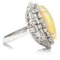 Vintage 18.81 Carat Opal Diamond 14K Cocktail Ring
