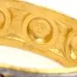 Vintage Durhan Black Diamond 24K/Silver Wide Bangle Bracelet