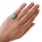 Vintage Platinum GIA Opal Diamond Cocktail Ring