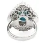 GIA Natural Turquoise Diamond Platinum Large Ballerina Cocktail Ring