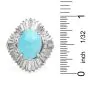 GIA Natural Turquoise Diamond Platinum Large Ballerina Cocktail Ring