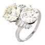 Vintage 9.35 carats Diamonds Toi Et Moi Platinum Bypass Ring|DoverJewelry|