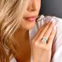 Vintage 9.35 carats Diamonds Toi Et Moi Platinum Bypass Ring|DoverJewelry|