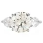 7.21cts Diamond Platinum Three Stone Engagement Ring