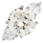7.21cts Diamond Platinum Three Stone Engagement Ring