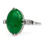 GIA 4.82 Carats Green Jade Diamond Platinum Cocktail Ring