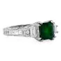 Tacori Diamond Certified Zambian Emerald Platinum Engagement Ring 
