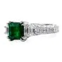 Tacori Diamond Certified Zambian Emerald Platinum Engagement Ring 