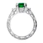 Tacori Diamond Certified Zambian Emerald Platinum Engagement Ring 
