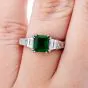 Tacori Diamond Certified Zambian Emerald Platinum Engagement Ring 