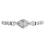 Antique Art Deco Diamond Platinum Geometric Line Link Bracelet 