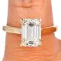 Solitaire 2.83ct Emerald Cut Diamond Engagement Ring-Dover Jewelry