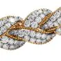 Vintage Diamond 18K Gold Cluster Braided Link Bracelet-Dover Jewelry