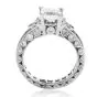 Tacori Diamond Platinum 3 Stone Eternity Engagement Semi-mount Ring