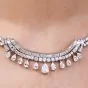 Vintage 30.87ct Diamond Platinum pendant Choker Necklace