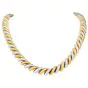 Mario Buccellati Torsadé 18K Two Tone Gold Satin Link Necklace 