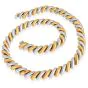 Mario Buccellati Torsadé 18K Two Tone Gold Satin Link Necklace 