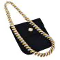Mario Buccellati Torsadé 18K Two Tone Gold Satin Link Necklace 