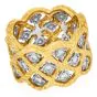 Buccellati Étoilée Eternelle Diamond 18K Gold Wide Eternity Ring |Dover Jewelry|